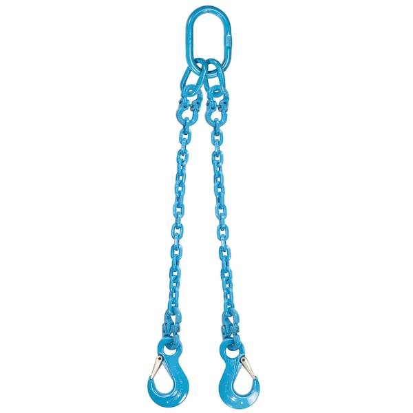 1/2" x 10' - Pewag 2 Leg Chain Sling w/ Sling Hooks - Grade 120